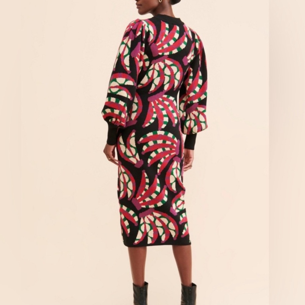 Farm Rio Banana Sweater Dress - Picture 4 of 7